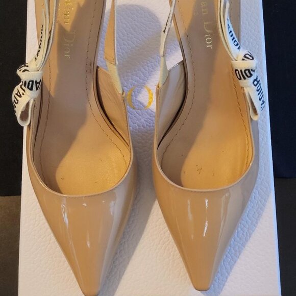 Christian Dior J'ADIOR Slingback Low Pump Nude Patent, US Size 5.5 - Picture 2 of 9